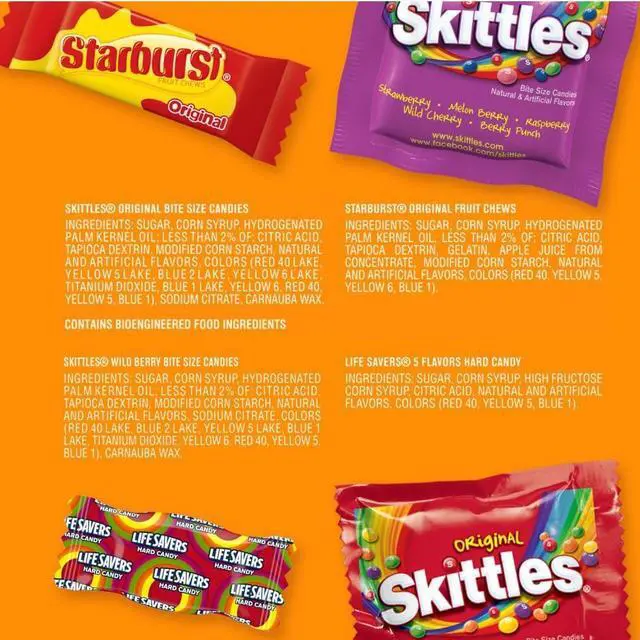 Alt view image 13 of 13 - Skittles Starburst and Life Savers Bulk Party Pack Assorted Flavors 45.85 oz. (459752)