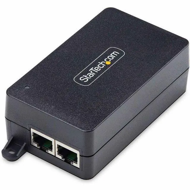 Main image of StarTech.com 1-Port Gigabit PoE+ Injector, 10M/100M/1G Ethernet, PoE/PoE+ (802.3af/802.3at), 30W Power Budget, Wall Mountable, Unmanaged - AF211C-POE-INJECTOR