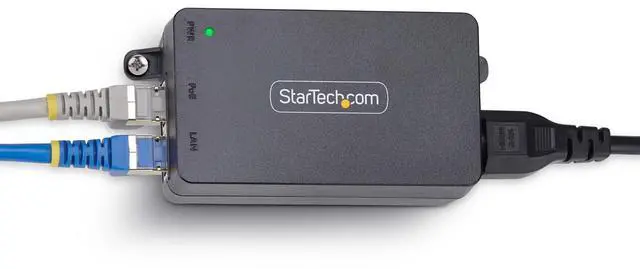 Alt view image 5 of 6 - StarTech.com 1-Port Gigabit PoE+ Injector, 10M/100M/1G Ethernet, PoE/PoE+ (802.3af/802.3at), 30W Power Budget, Wall Mountable, Unmanaged - AF211C-POE-INJECTOR