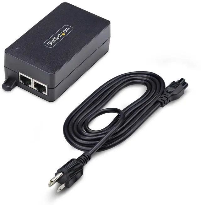 Alt view image 6 of 6 - StarTech.com 1-Port Gigabit PoE+ Injector, 10M/100M/1G Ethernet, PoE/PoE+ (802.3af/802.3at), 30W Power Budget, Wall Mountable, Unmanaged - AF211C-POE-INJECTOR