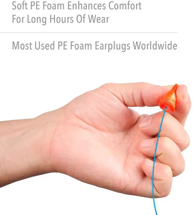 Alt view image 11 of 13 - Max® Disposable Earplugs, Foam, Coral, Corded