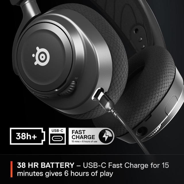 Alt view image 20 of 20 - SteelSeries Arctis Nova 7 Wireless Multi-Platform Gaming Headset — Neodymium Magnetic Drivers — 2.4GHz + Mixable Bluetooth — 38Hr USB-C Battery — ClearCast Gen2 AI Mic — PC, PS5, Switch, VR, Mobile