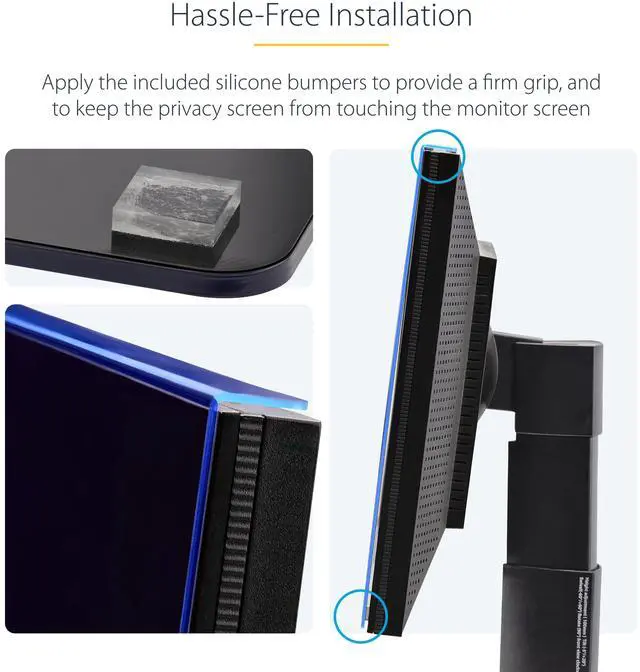 Alt view image 14 of 14 - StarTech 24" 16:9 Computer Monitor Privacy Screen, Hanging Acrylic Filter, Monitor Screen Protector, +/- 30 Deg., TAA