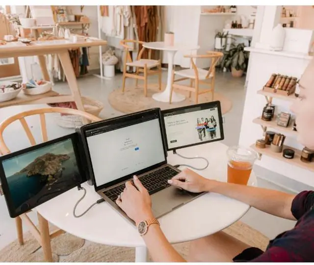 Alt view image 4 of 12 - Xebec Tri-Screen 2 10.1" IPS 60Hz LCD Monitor XTS2