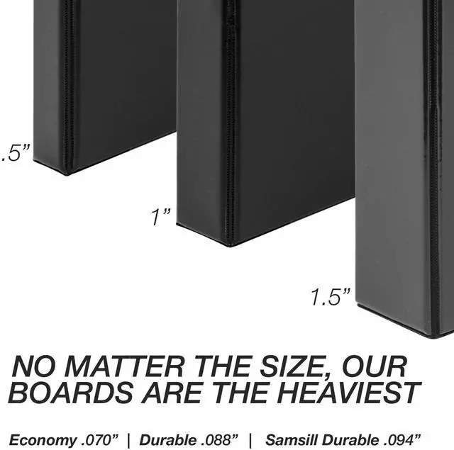 Alt view image 7 of 14 - Samsill Durable 0.5" View D Ring Binder Black, Set of 4, MP46410