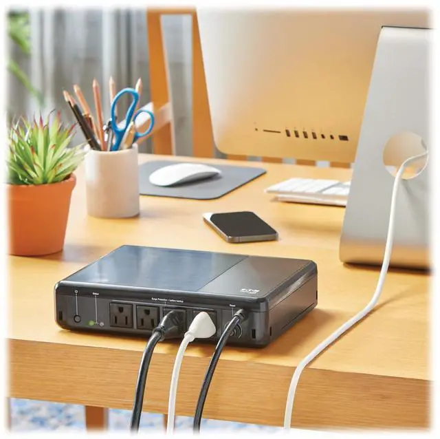 Alt view image 6 of 7 - Tripp Lite 600VA 300W 120V Standby Desktop UPS 4 Outlet BC600R