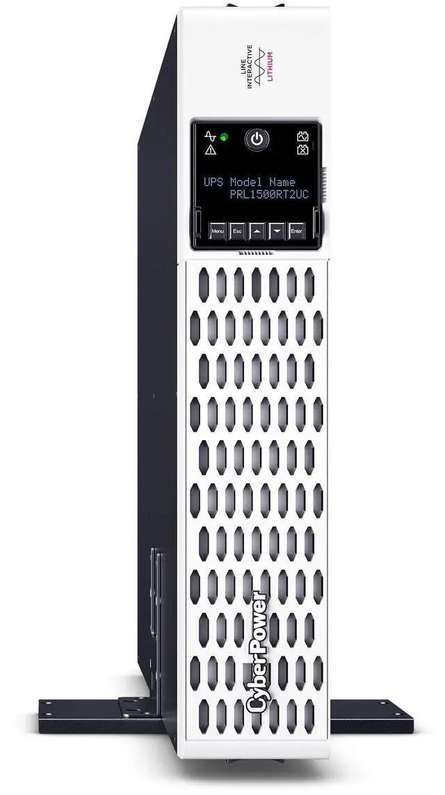 Alt view image 3 of 14 - CyberPower PRL1500RT2UC Smart App Sinewave UPS System, 1500VA/1500W, 8 Outlets, 2U Rack/Tower, AVR, Lithium