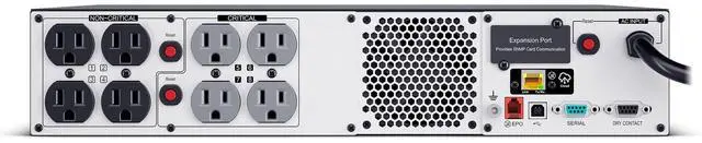 Alt view image 5 of 14 - CyberPower PRL1500RT2UC Smart App Sinewave UPS System, 1500VA/1500W, 8 Outlets, 2U Rack/Tower, AVR, Lithium