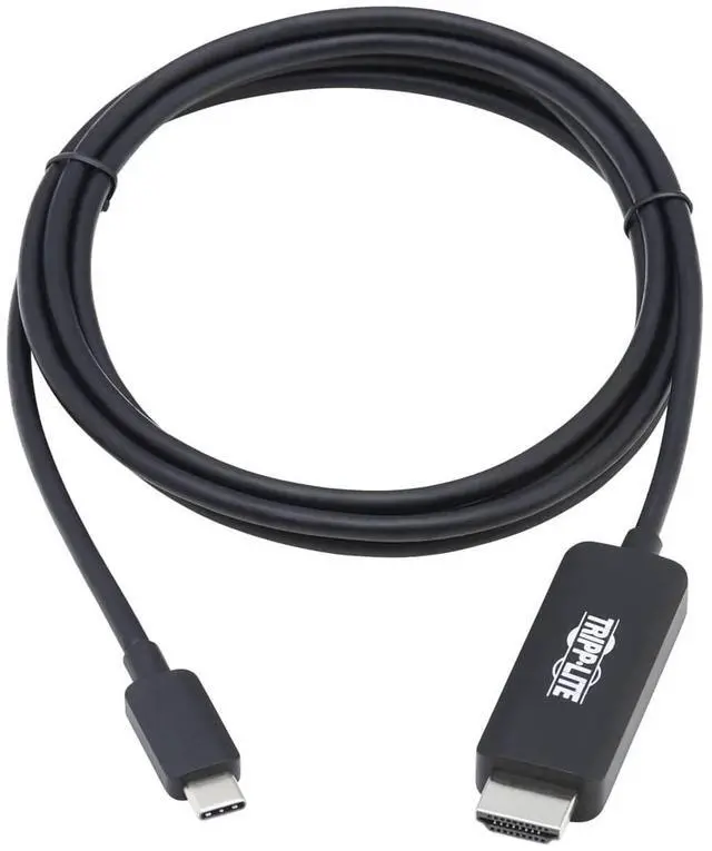 Alt view image 13 of 16 - Tripp Lite U444-006-HBE USB-C to HDMI Adapter Cable M/M Black 6 ft. U444006HBE