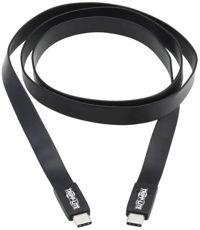 Alt view image 16 of 18 - Tripp Lite 16in Flat M/M USB-C Cable Black U42016NG25AFL