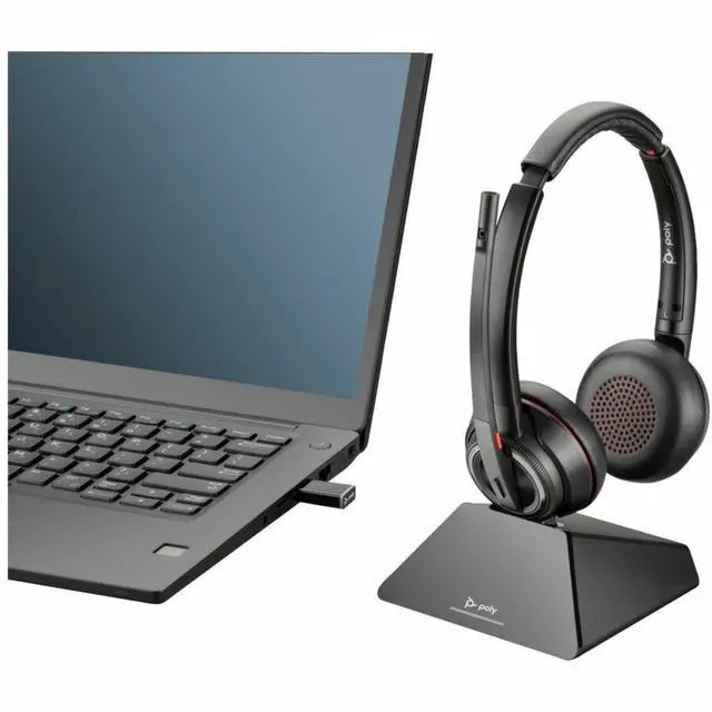 Alt view image 5 of 7 - Poly Savi 8220 UC Microsoft Teams Certified USB-A Headset 77Y82A