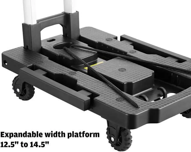 Alt view image 2 of 6 - Handcart 250 lb Capacity 19.3 x 14.6 x 38 Black LGLC250