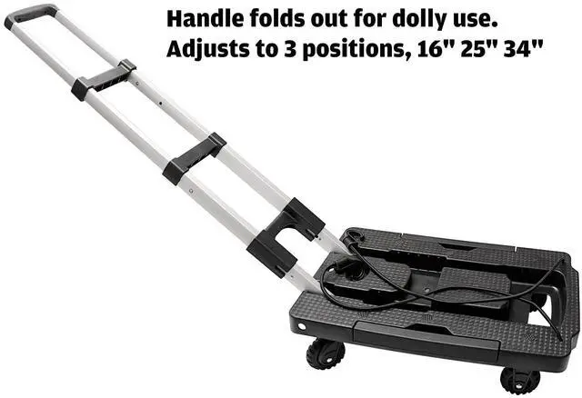 Alt view image 5 of 6 - Handcart 250 lb Capacity 19.3 x 14.6 x 38 Black LGLC250