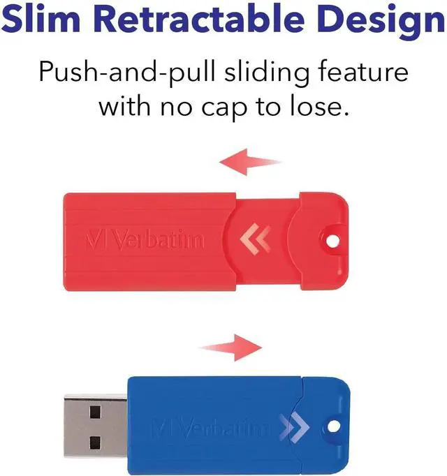 Alt view image 12 of 14 - Verbatim 128GB PinStripe USB 3.0 Flash Drive - 3pk - Red, Green, Blue - 128 GB - USB 3.0 - Red, Green, Blue - Lifetime Warranty