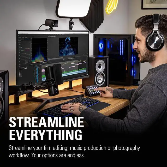Alt view image 5 of 14 - Elgato Stream Audio Mixer, Console 7 Studio Controller for Content Creators