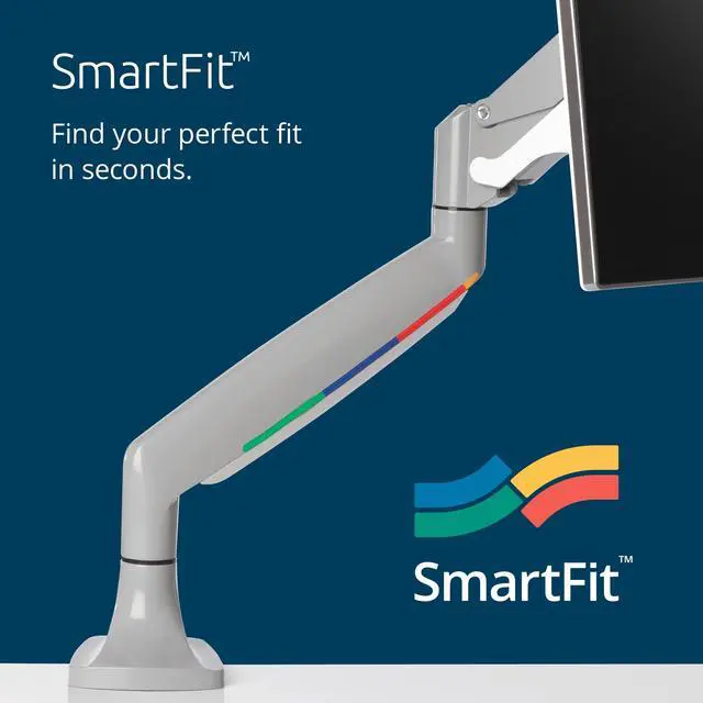 Alt view image 7 of 12 - Kensington Smartfit Mounting Arm For Monitor - Silver Gray