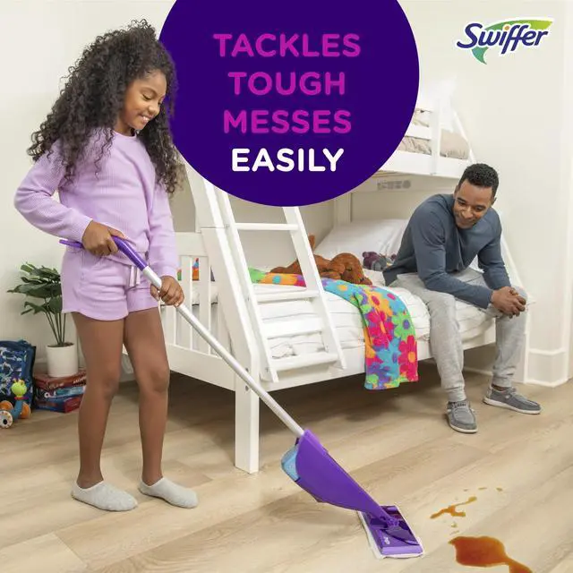 Alt view image 5 of 7 - Swiffer WetJet Mopping Kit 10 Mopping Pads 6 Heavy Duty & 4 Original (49886) PGC49886
