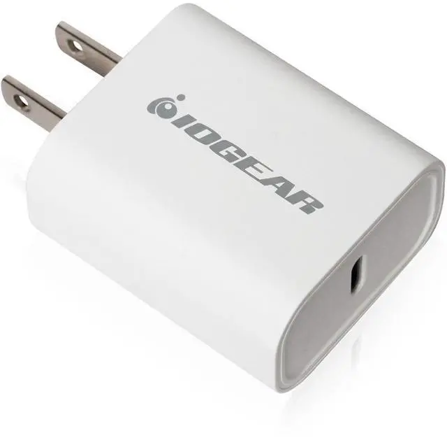 Alt view image 9 of 14 - IOGEAR GPAWC20W White GearPower Compact USB-C 20W Charger