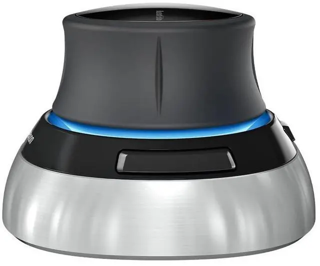 Alt view image 7 of 12 - 3Dconnexion SpaceMouse Wireless Bluetooth Edition - Wireless - Bluetooth - 2.40 GHz - Rechargeable - USB Type C - 2 Programmable Button(s) - 1 Month Battery Run Time
