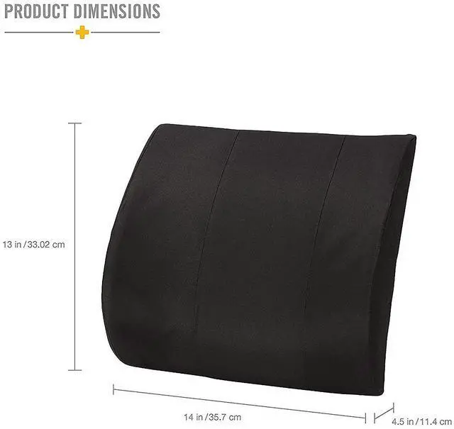 Alt view image 5 of 8 - Mabis 555-7301-0200 Bucket Seat Lumbar Cushion without Strap - Black