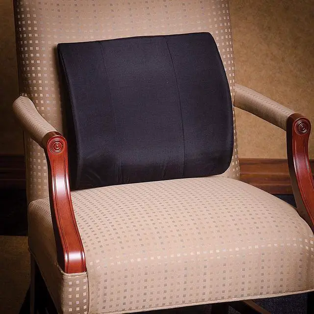 Alt view image 6 of 8 - Mabis 555-7301-0200 Bucket Seat Lumbar Cushion without Strap - Black