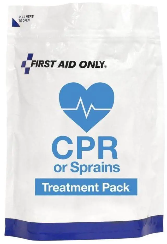 Alt view image 4 of 4 - 9-Piece CPR and Sprains Treatment Pack 9 Pieces Resealable Plastic Bag 91165