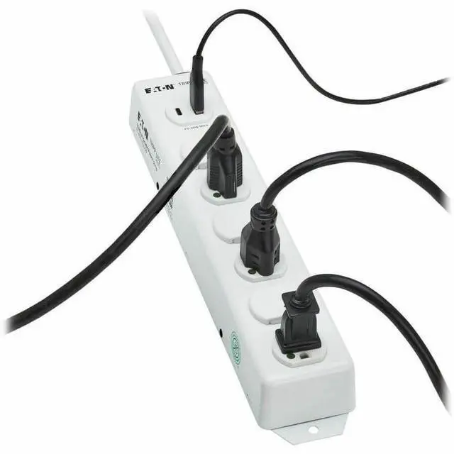 Alt view image 12 of 15 - Tripp Lite Safe-IT UL 1363 6-Outlet Medical-Grade Power Strip, 15 ft. Cord