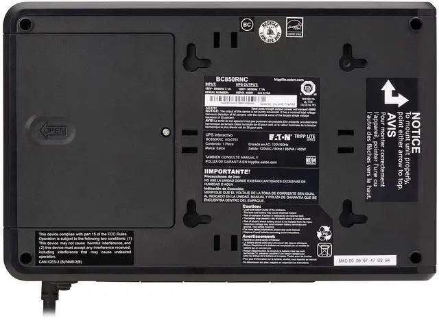 Alt view image 7 of 7 - Tripp Lite 850VA 450W 120V Standby Cloud-Connected UPS with Remote Monitoring