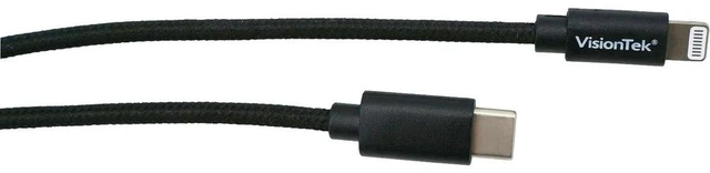 Main image of VisionTek USB-C to Lightning MFI 2 Meter Cable M/M