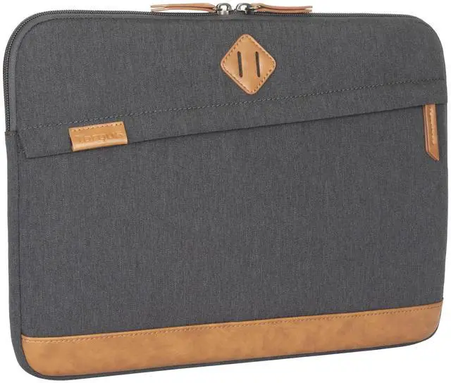 Alt view image 7 of 10 - Targus Strata III TBS93004GL Carrying Case (Sleeve) for 14" Notebook - Gray, Brown