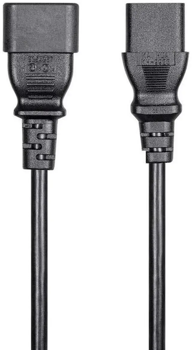 Alt view image 8 of 12 - Monoprice 5ft 16AWG Power Extension Cord Cable with 3 Conductor PC/Mon  13A (IEC 60320 C14 to IEC 60320 C13)