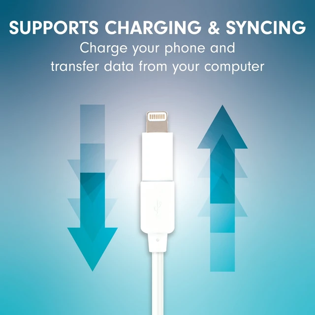 Alt view image 6 of 20 - VisionTek USB-C to Lightning MFI 2 Meter Cable M/M
