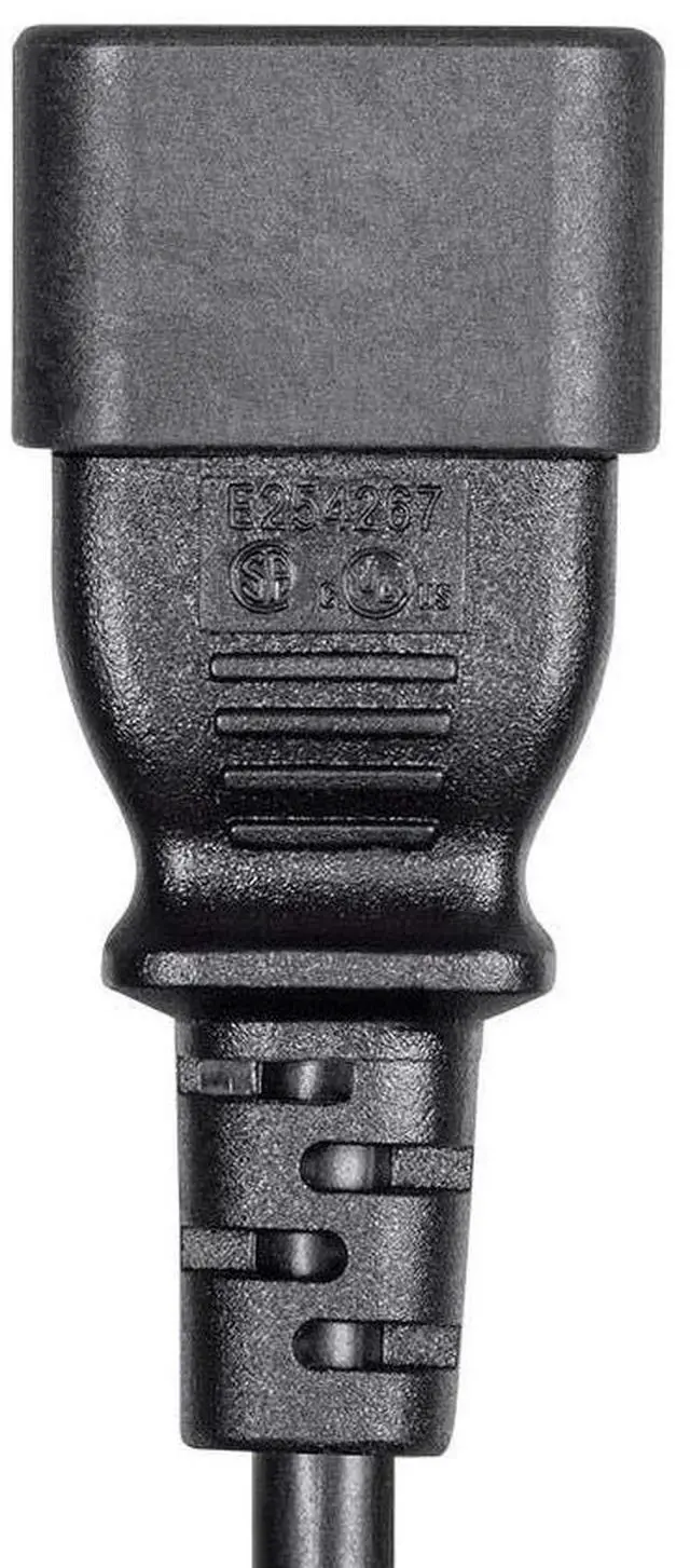 Alt view image 11 of 12 - Monoprice 5ft 16AWG Power Extension Cord Cable with 3 Conductor PC/Mon  13A (IEC 60320 C14 to IEC 60320 C13)