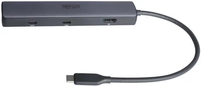 Alt view image 13 of 16 - Tripp Lite USB-C Mini Dock and Multiport Adapter 8K HDMI 3 USB Hub Ports Gigabit Ethernet 100W PD Charging HDR HDCP 2.3 - for TV/Monitor/Notebook/Keyboard/Mouse/Smartphone/Tablet/Desktop PC/Projector/