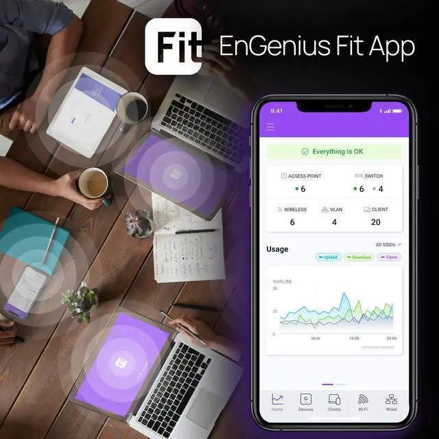 Alt view image 7 of 10 - EnGenius Fit EWS276-Fit Dual Band IEEE 802.11 a/b/g/n/ac/ax/e 3.46 Gbit/s WAP