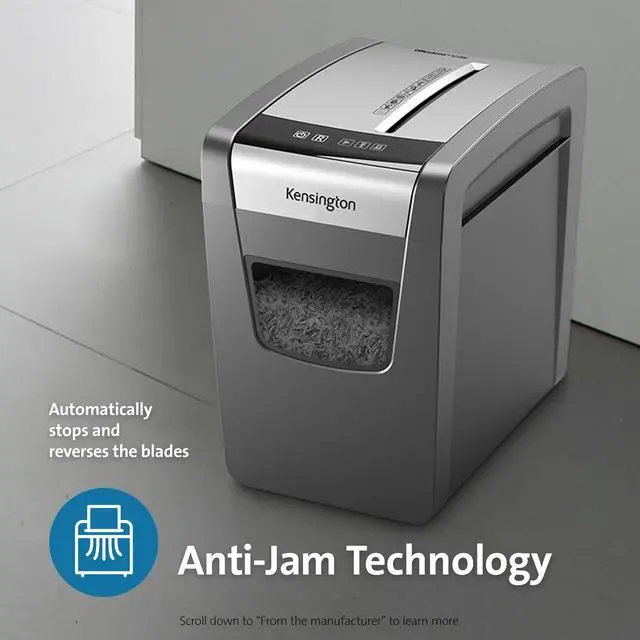 Alt view image 17 of 19 - Kensington Office Assist M100s Anti-Jam Cross Cut Shredder K52076AM