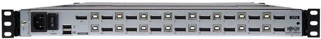 Alt view image 5 of 7 - Tripp Lite by Eaton 8-Port NetDirector DisplayPort KVM Switch Console with 17 in. LCD Dual Rail 1U Rack-Mount TAA B030DP0817D