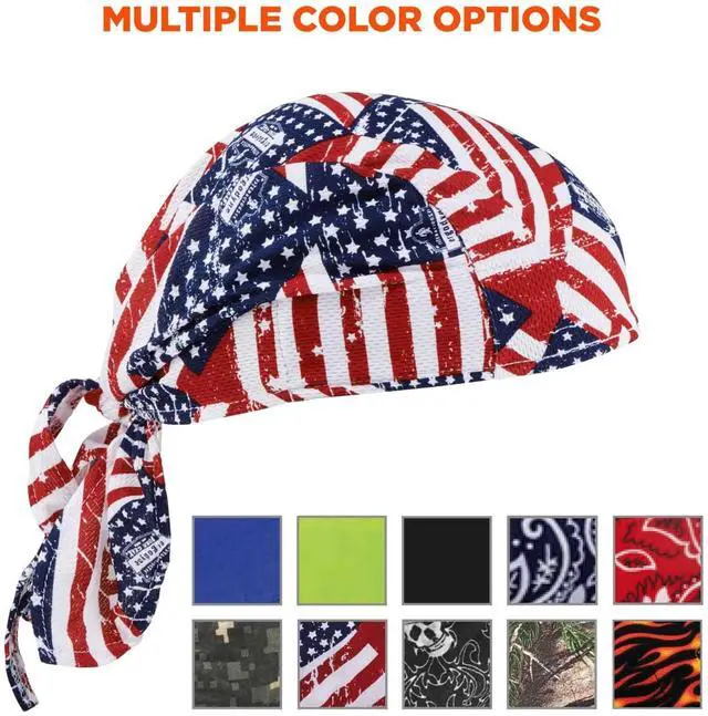 Alt view image 14 of 17 - Ergodyne Chill-Its Stars & Stripes Dew Rag 12477