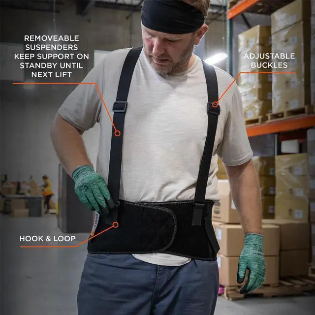 Alt view image 13 of 14 - 1650 4XL Black Economy Elastic Back Support