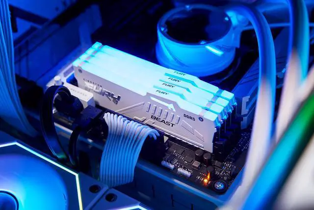 Alt view image 20 of 20 - Kingston Fury Beast White Rgb Expo 64Gb 6000Mt/S Ddr5 Cl30 Dimm Desktop Gaming Memory Kit Of 2 - Kf560C30Bweak2-64