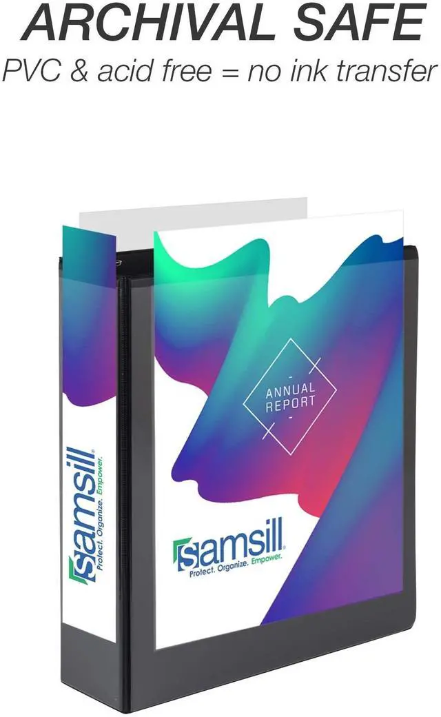 Alt view image 6 of 8 - Samsill Durable 2" View D-Ring Binder, Black, Set of 4, MP46460