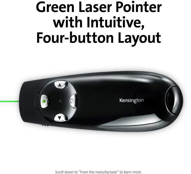 Alt view image 18 of 20 - Kensington Presenter Expert Wireless With Green Laser - Black
