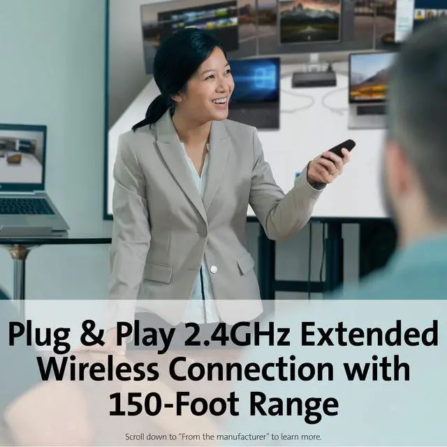 Alt view image 19 of 20 - Kensington Presenter Expert Wireless With Green Laser - Black