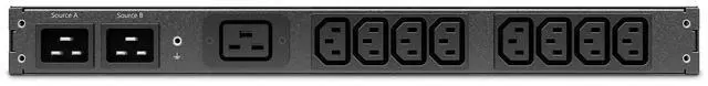 Alt view image 9 of 10 - APC NetShelter - Automatic transfer switch (rack-mountable) - AC 207-253 V - 3700 VA - 1-phase - USB, Ethernet 10/100/10