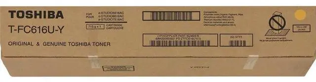 Alt view image 3 of 3 - Toshiba Original Laser Toner Cartridge Yellow TFC616UY