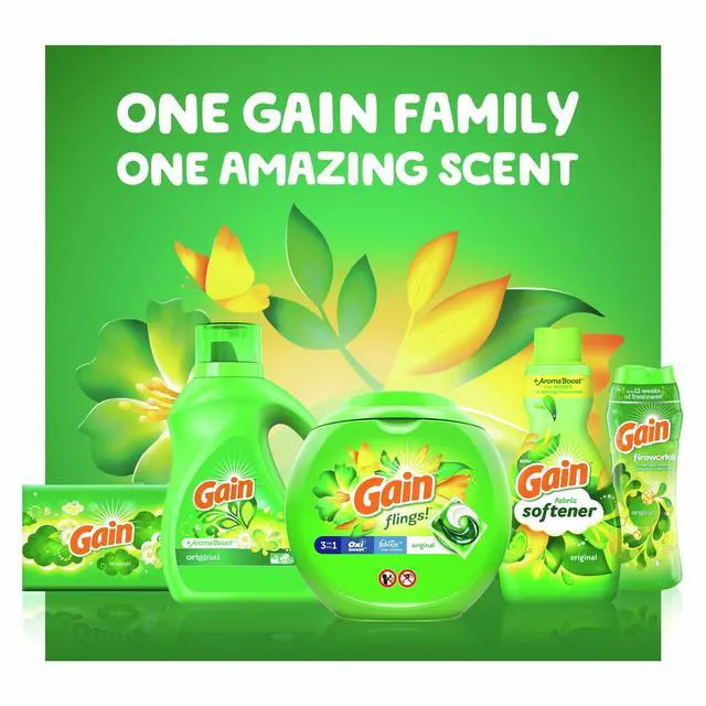 Alt view image 8 of 8 - Liquid Laundry Detergent Gain Original Scent 88 oz Pour Bottle 4/Carton 80745070