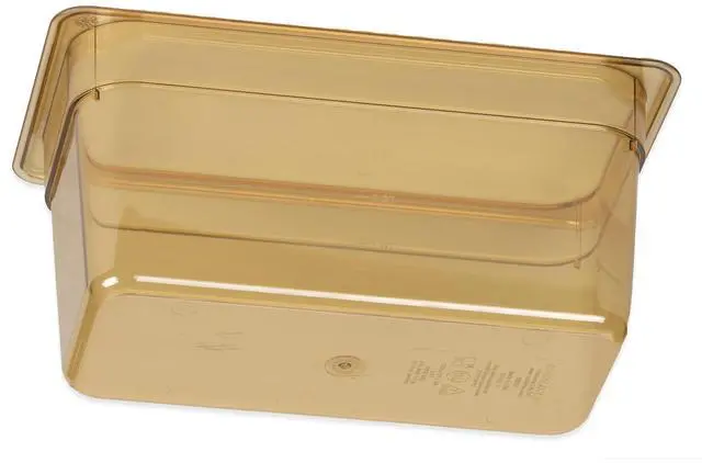 Alt view image 2 of 7 - Carlisle StorPlus High Heat Food Pan 5.7qt 12.75x12.75x6 Amber Plastic 3086213