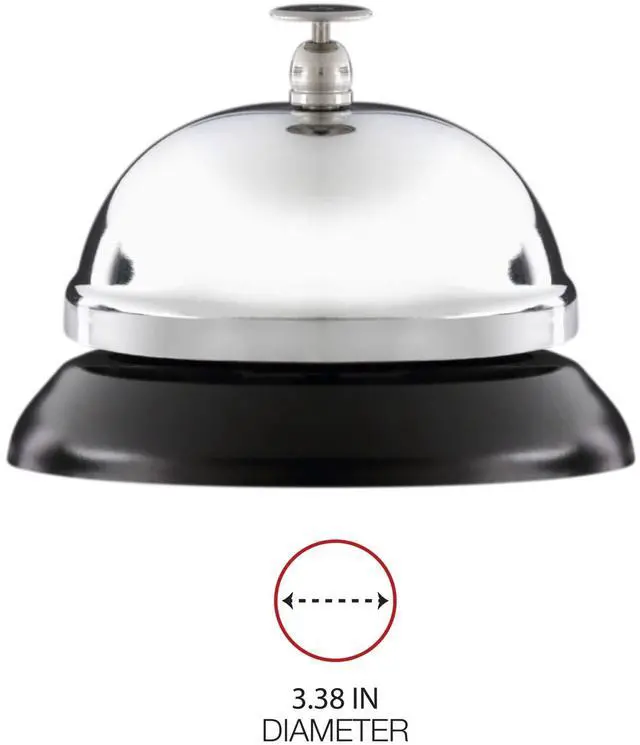 Alt view image 5 of 7 - Innovera 10000 Call Bell, 3-3/8 Inch Diameter, Brushed Nickel