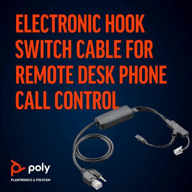 Alt view image 6 of 8 - Poly APP-51 Electronic Hook Switch Cable for Phone, Headset - Black Model 85Q60AA
