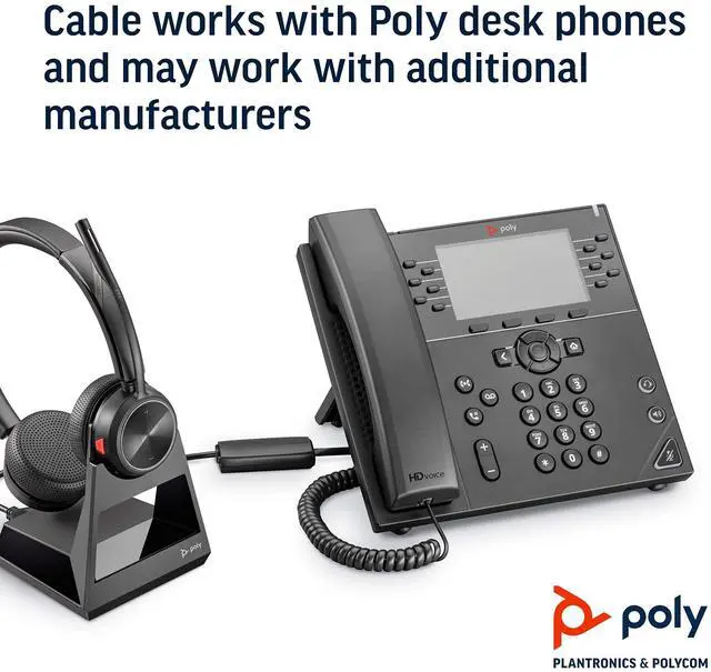 Alt view image 8 of 8 - Poly APP-51 Electronic Hook Switch Cable for Phone, Headset - Black Model 85Q60AA